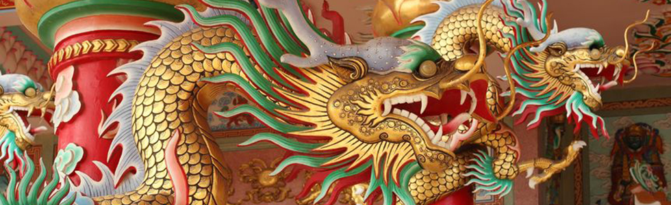 The golden China dragon
