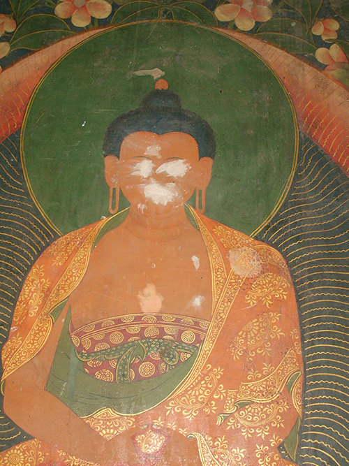 Beschädigte Wandmalerei, Samye